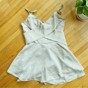 Le Lis Sage Green Flowy Romper